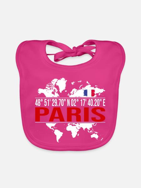 Paris - Baby Bio-Lätzchen - Fuchsia