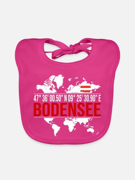 Bodensee - Baby Bio-Lätzchen - Fuchsia - Vorne