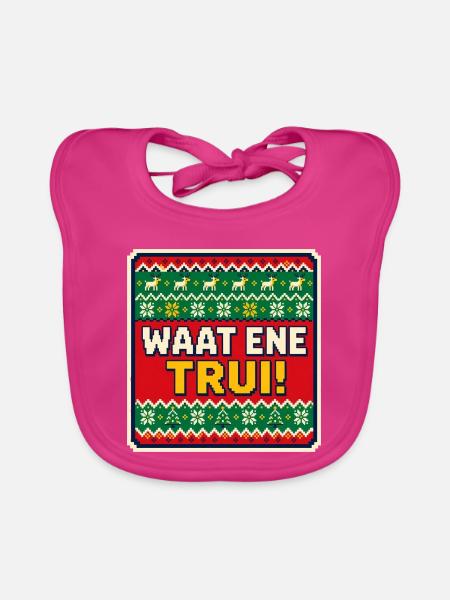 Was für ein Pullover! - Baby Bio-Lätzchen - Fuchsia - Vorne