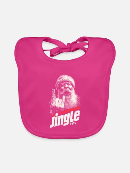 Jingle this - Baby Bio-Lätzchen - Fuchsia - Vorne