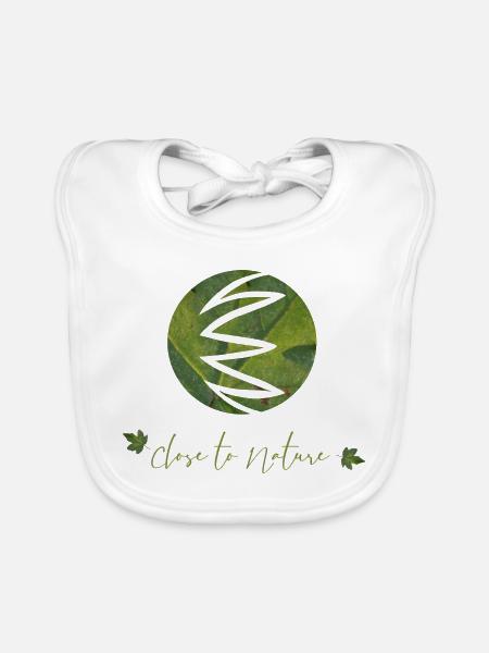 naturverbunden Naturliebhaber Natur - Baby Bio-Lätzchen - Weiß - Vorne