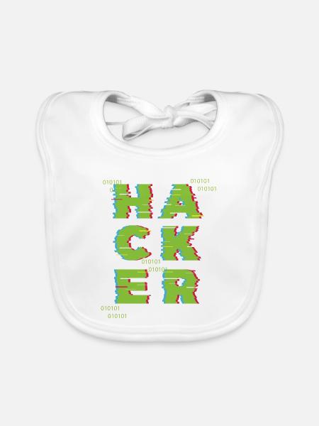 Hacker 0101 - Baby Bio-Lätzchen - Weiß
