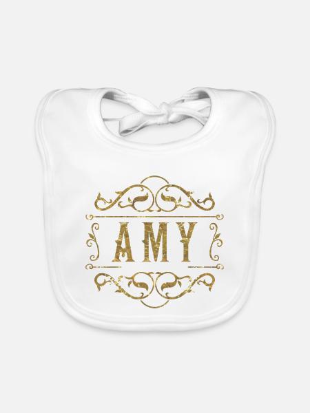 Amy gold - Baby Bio-Lätzchen - Weiß