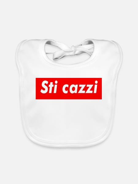 sti cazzi - Baby Bio-Lätzchen - Weiß