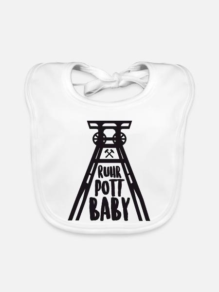 Ruhrpott Baby 5 - Baby Bio-Lätzchen - Weiß