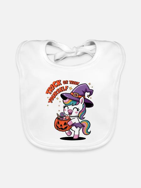 Trick Or Treat Yourself - Organic Baby Bibs - white - Front