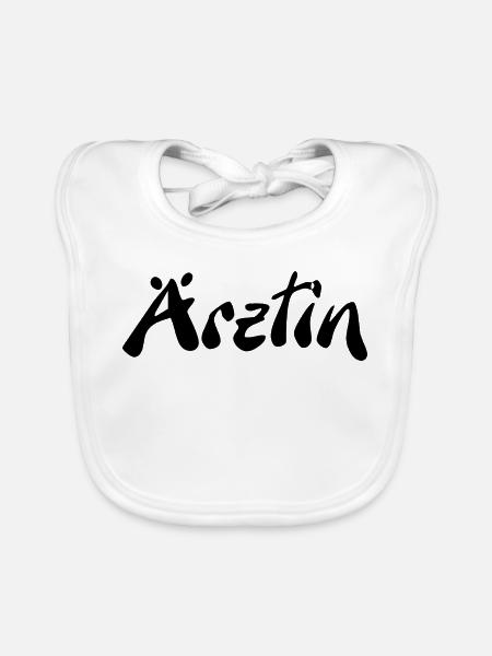 Ärztin - Baby Bio-Lätzchen - Weiß - Vorne