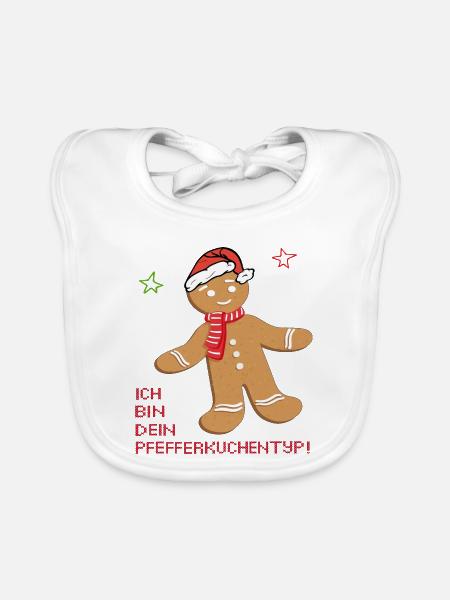 Advent, Pfefferkuchen - Baby Bio-Lätzchen - Weiß