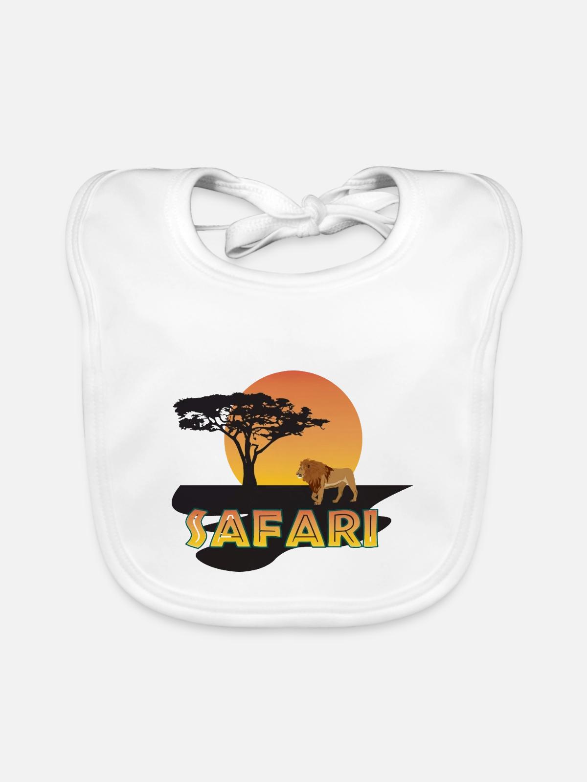 safari - Baby Bio-Lätzchen - Weiß - Vorne