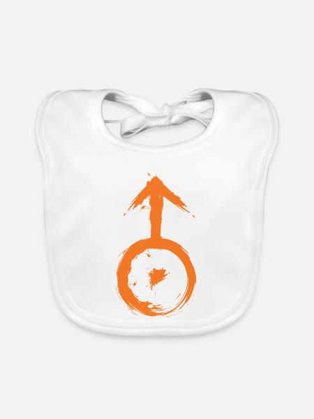 Astronomisches Symbol uranus - Baby Bio-Lätzchen - Weiß - Vorne
