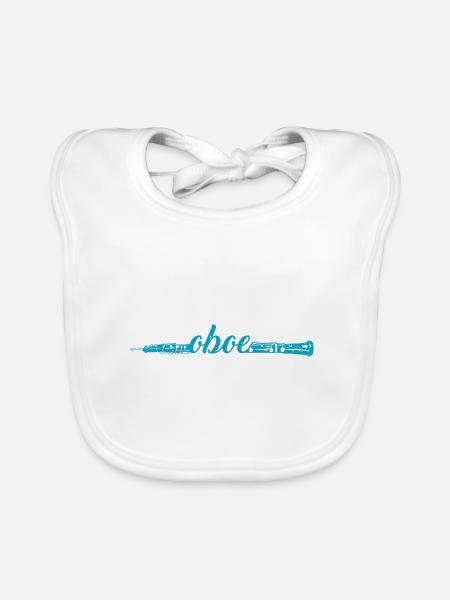 Beschwingte Oboe Orchesterklang - Baby Bio-Lätzchen - Weiß
