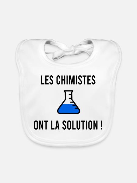Humor von Chemikern - Baby Bio-Lätzchen - Weiß - Vorne