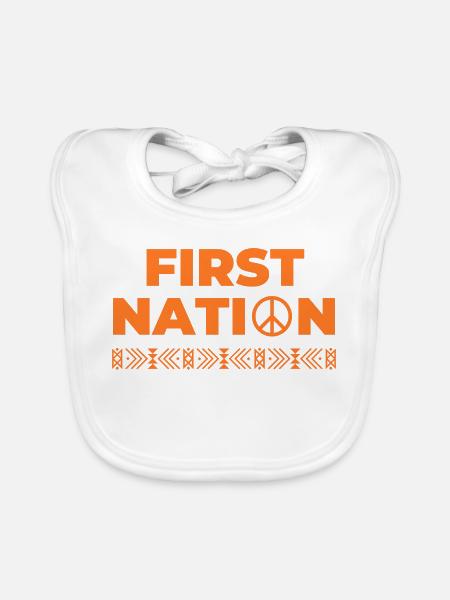 Première Nation autochtone États-Unis - Bavoir bio Bébé - blanc
