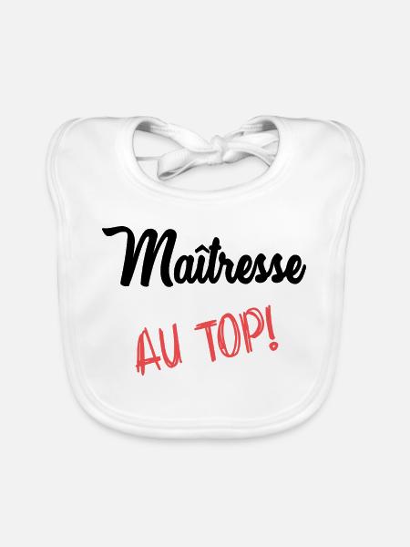 MISTRESS - Organic Baby Bibs - white - Front