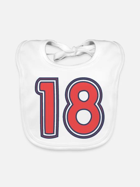 18. 18 ANS - Bavoir bio Bébé - blanc - Devant