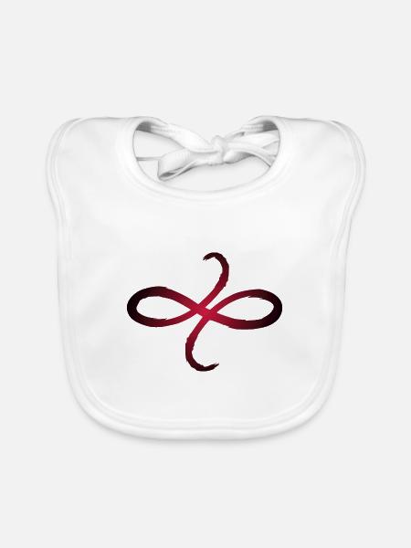 Keltische Symbole Freundschaft - Baby Bio-Lätzchen - Weiß - Vorne