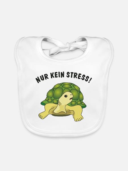 nur kein stress - Baby Bio-Lätzchen - Weiß - Vorne