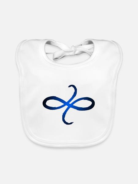 Keltische Symbole Freundschaft Blau - Baby Bio-Lätzchen - Weiß - Vorne