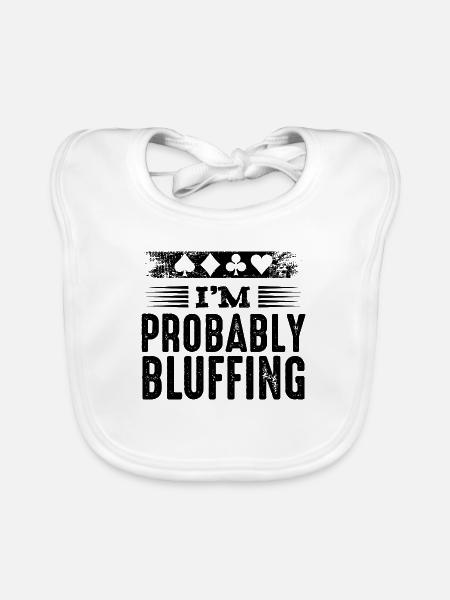 Poker - Organic Baby Bibs - white - Front