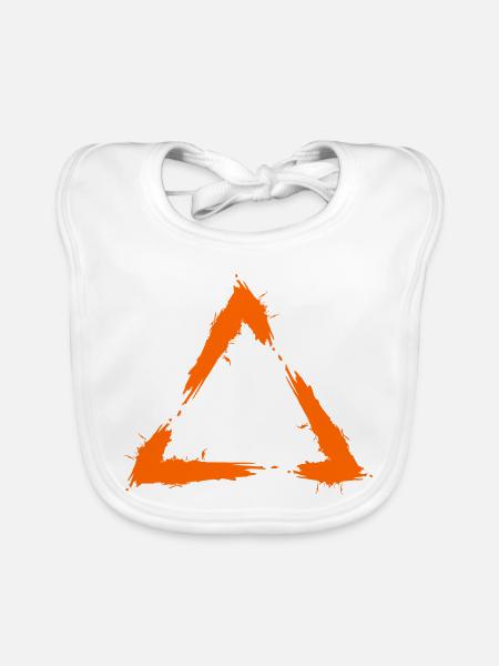 Symbol Dreieck Geometrie - Baby Bio-Lätzchen - Weiß - Vorne