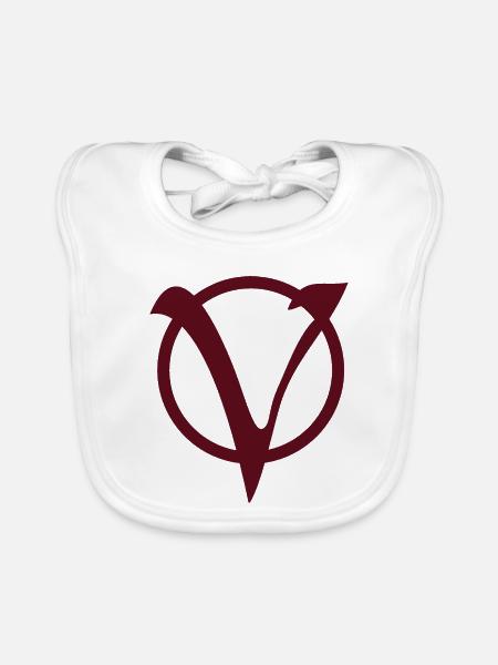 Vendetta Logo - Baby Bio-Lätzchen - Weiß - Vorne