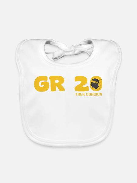 GR 20 trek corse gr 20 trekking randonnée - Baby Bio-Lätzchen - Weiß - Vorne