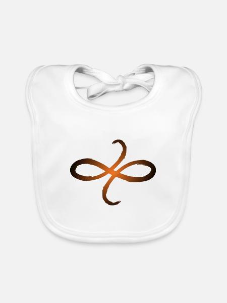 Keltische Symbole Freundschaft - Baby Bio-Lätzchen - Weiß - Vorne