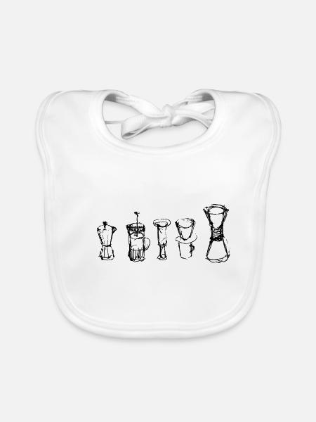 Alternative Coffee - Organic Baby Bibs - white - Front