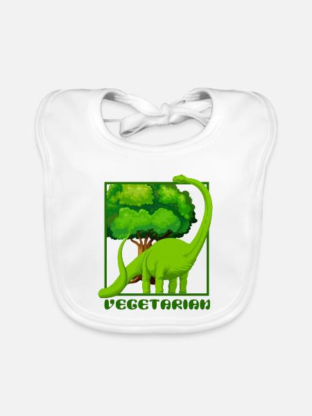 Dinosaurier Brachiosaurus - Baby Bio-Lätzchen - Weiß