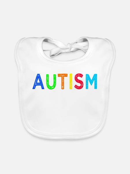 Regenbogen-Autismus: Eine Botschaft der Hoffnung - Baby Bio-Lätzchen - Weiß - Vorne