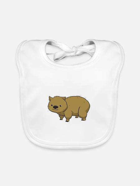 Wombat - Baby Bio-Lätzchen - Weiß
