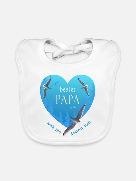 bester Papa - Baby Bio-Lätzchen - Weiß - Vorne