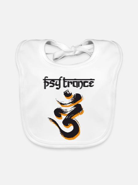 PsyTrance - Baby Bio-Lätzchen - Weiß - Vorne