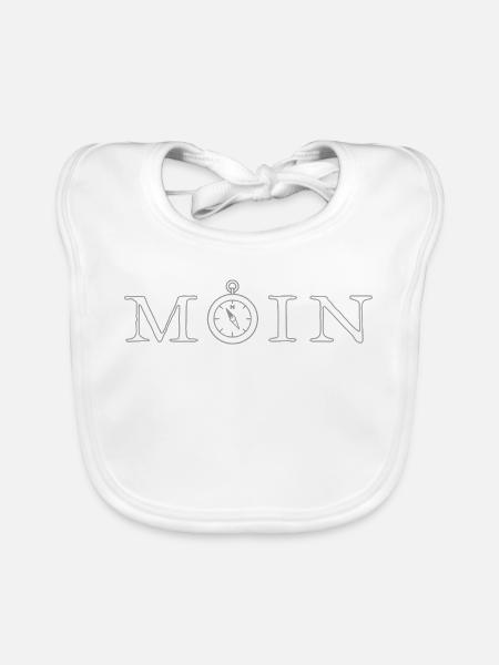 Moin - Baby Bio-Lätzchen - Weiß - Vorne