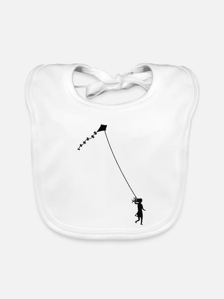 Let´s go fly a kite! - Baby Bio-Lätzchen - Weiß