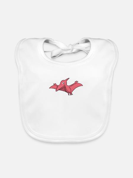 Pterodactyl - Baby Bio-Lätzchen - Weiß