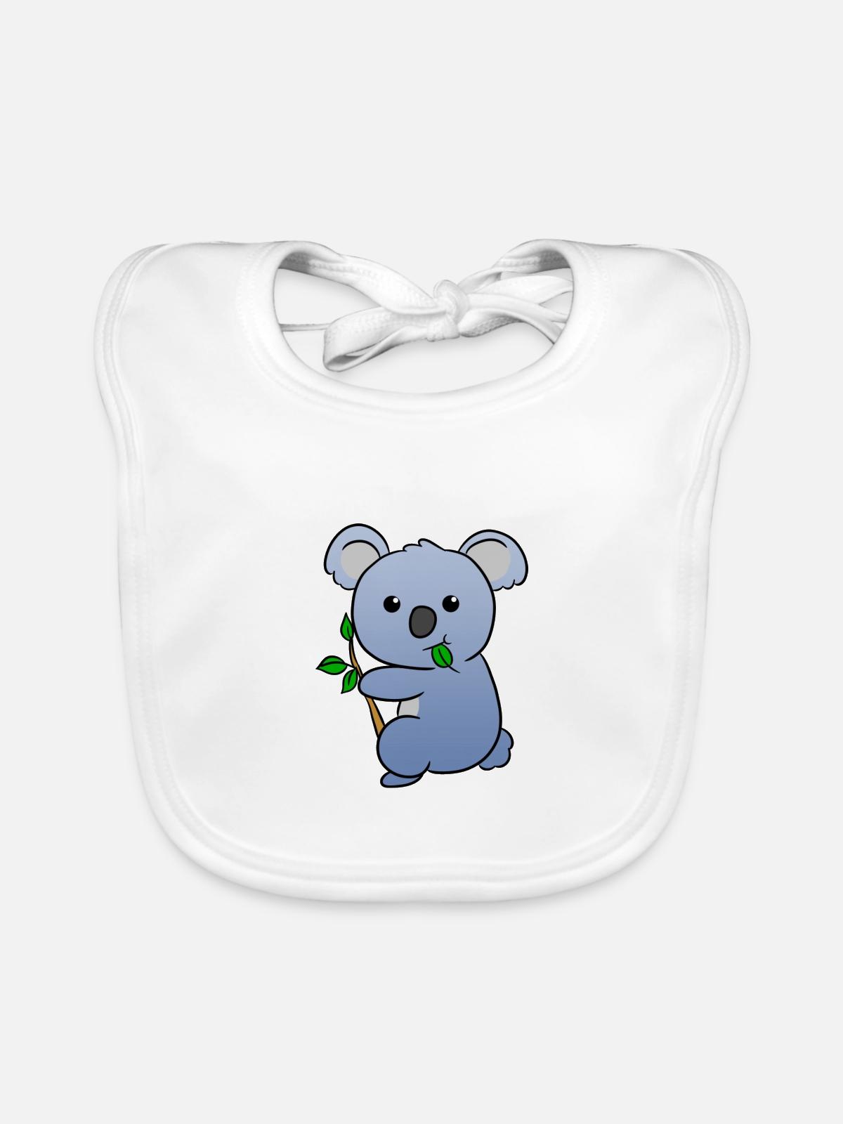 Koala - Baby Bio-Lätzchen - Weiß - Vorne