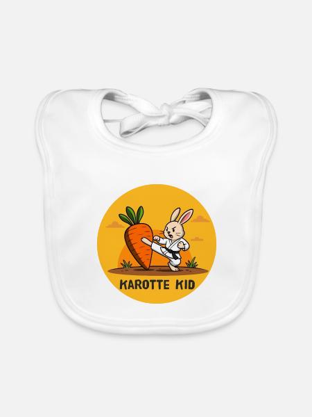 Karotte Kid - Baby Bio-Lätzchen - Weiß - Vorne