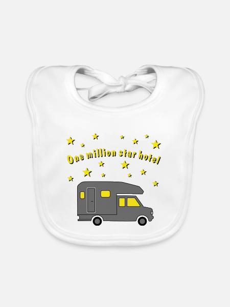 million star hotel pickup - Baby Bio-Lätzchen - Weiß - Vorne