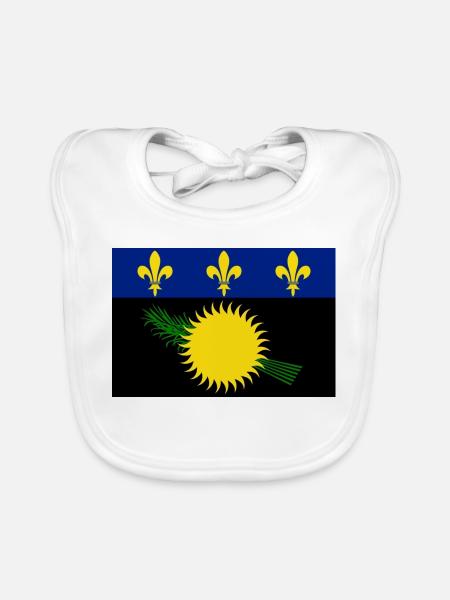 Guadeloupe - Baby Bio-Lätzchen - Weiß - Vorne