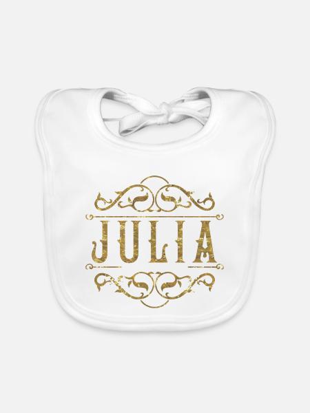 Julia gold - Baby Bio-Lätzchen - Weiß