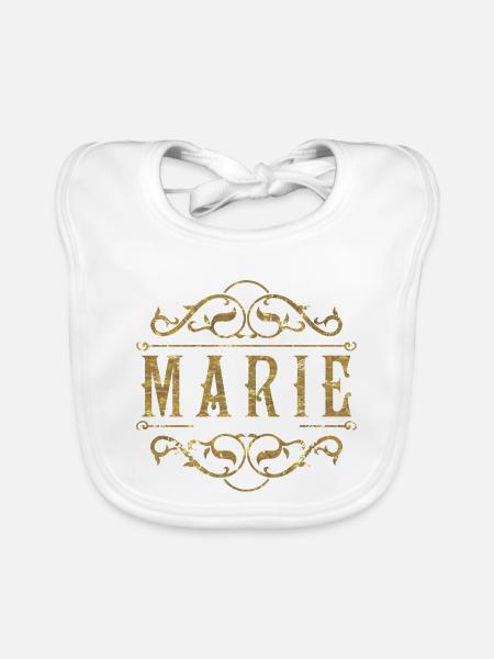 Marie gold - Baby Bio-Lätzchen - Weiß - Vorne