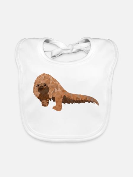 Pangolin Schuppentier bedrohte Tierart Pholidota - Baby Bio-Lätzchen - Weiß - Vorne