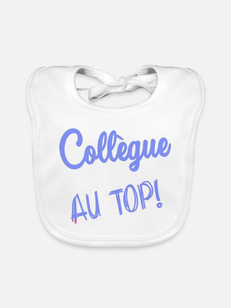 COLLEAGUE. START. RETIREMENT. EMPLOYMENT. HUMOR - Organic Baby Bibs - white - Front