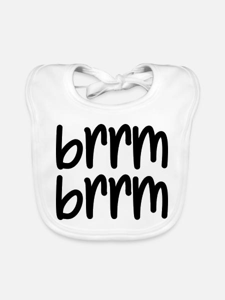 brrm brrm - Organic Baby Bibs - white - Front