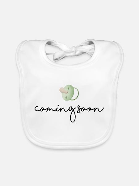 coming soon - Baby Bio-Lätzchen - Weiß - Vorne