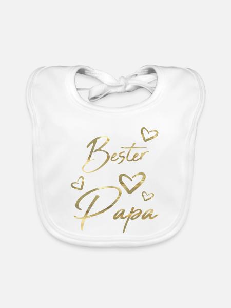 Bester Papa - Baby Bio-Lätzchen - Weiß
