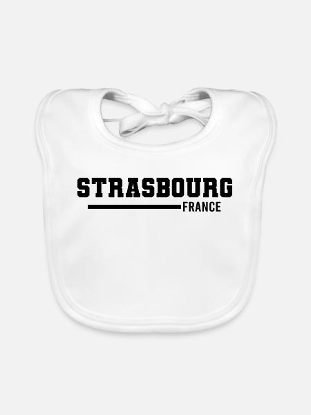 Straßburg | Frankreich - Baby Bio-Lätzchen - Weiß