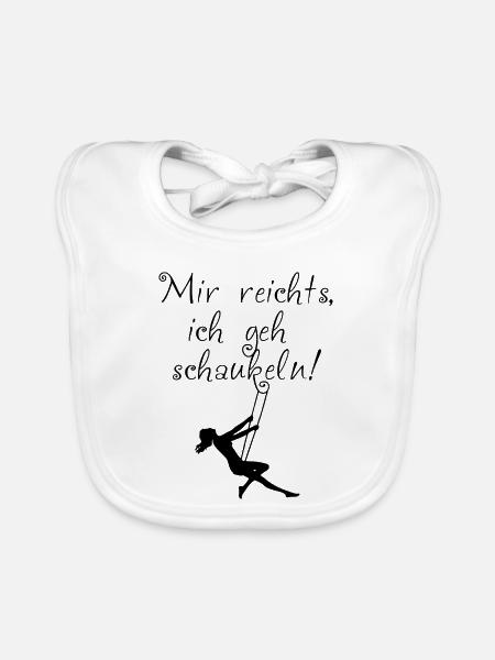 J’en ai assez, je vais me balancer! - Bavoir bio Bébé - blanc