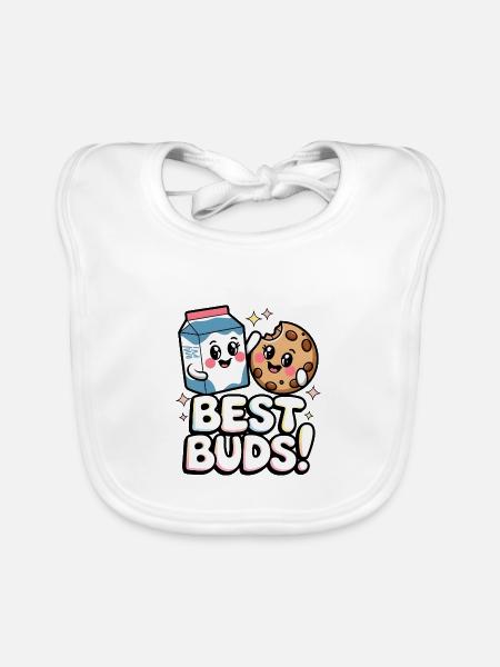 Beste Kumpels! - Baby Bio-Lätzchen - Weiß - Vorne